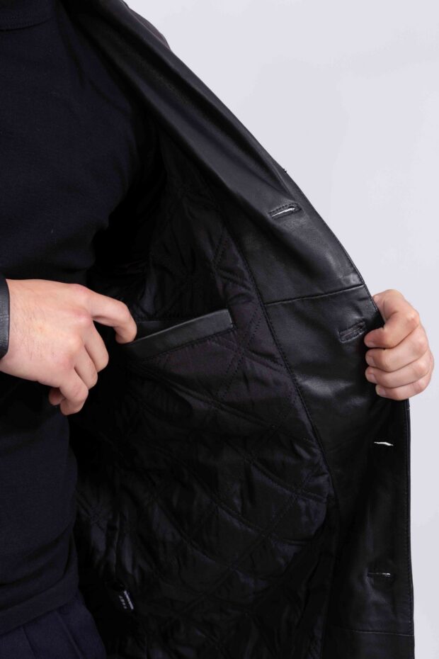 BRAD SHEEP BLACK - AUTHENTIC MEN’S BLACK LEATHER JACKET
