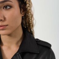BERLIN SHEEP BLACK - AUTHENTIC WOMENS BLACK LEATHER COAT