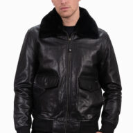 JULIET BUFFALO BLACK - AUTHENTIC MENS BLACK LEATHER JACKET