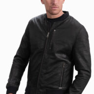 SUGAR VINTAGE SHEEP BLACK - AUTHENTIC BLACK MENS LEATHER JACKET