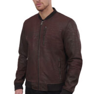 SUGAR VINTAGE SHEEP BROWN - AUTHENTIC BROWN MENS LEATHER JACKET