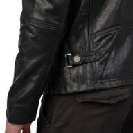 ALPHA BUFFALO BLACK - AUTHENTIC MENS BLACK LEATHER JACKET