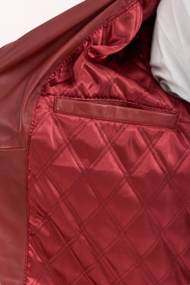 CHARLIE SHEEP RED - AUTHENTIC MENS RED LEATHER JACKET