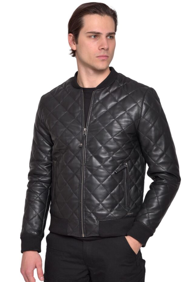 ARIZONA SHEEP BLACK - AUTHENTIC MENS BLACK LEATHER JACKET