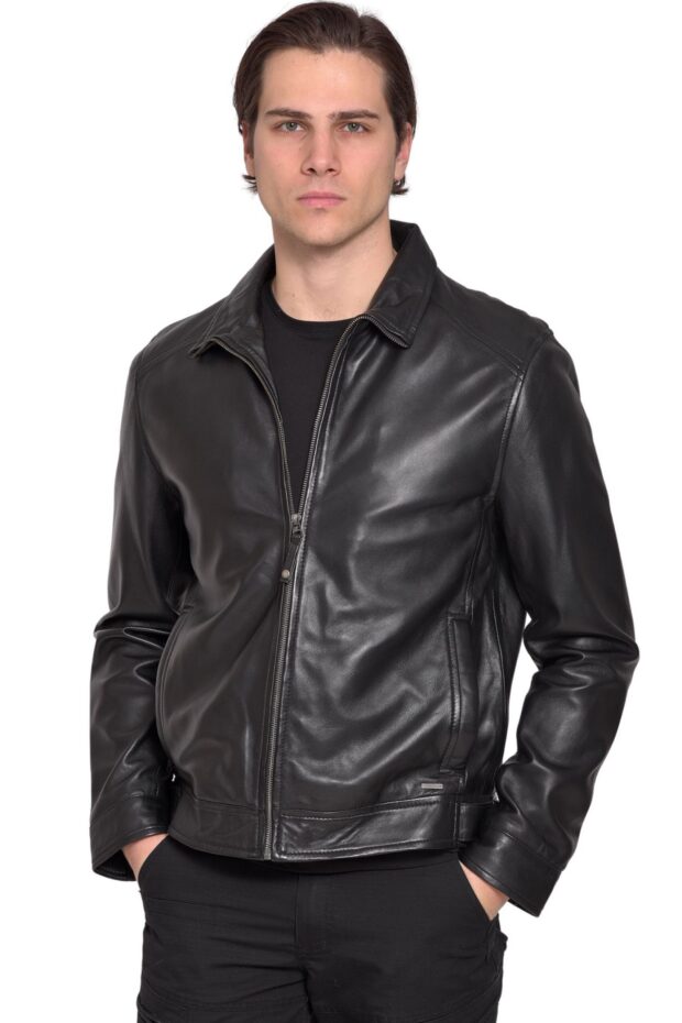 HOLLAND SHEEP BLACK - AUTHENTIC MENS LEATHER JACKET