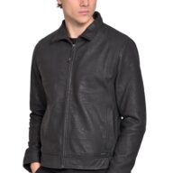 HOLLAND VINTAGE SHEEP BLACK - AUTHENTIC MENS LEATHER JACKET