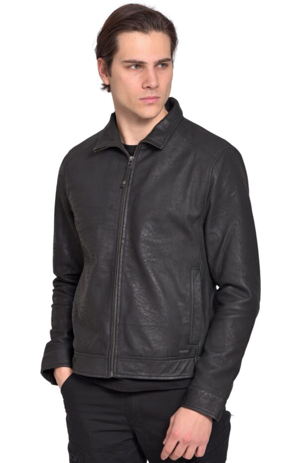 HOLLAND VINTAGE SHEEP BLACK - AUTHENTIC MENS LEATHER JACKET