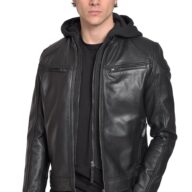 KAPPA SHEEP BLACK - AUTHENTIC MENS BLACK LEATHER JACKET