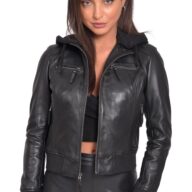 EANO SHEEP BLACK - AUTHENTIC WOMENS LEATHER JACKET