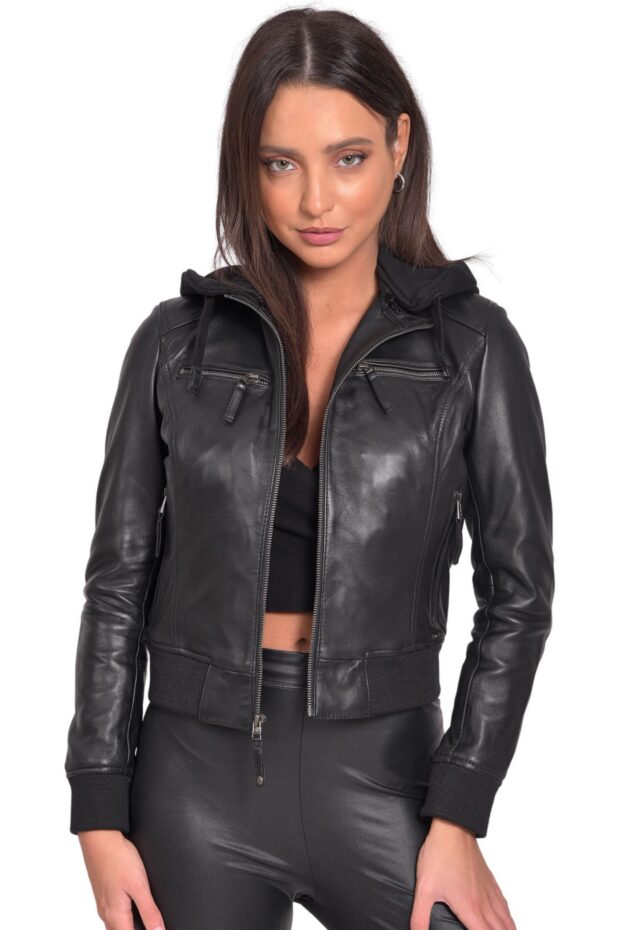EANO SHEEP BLACK - AUTHENTIC WOMENS LEATHER JACKET