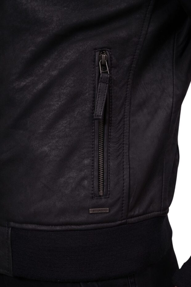 SUGAR VINTAGE SHEEP BLACK - AUTHENTIC BLACK MENS LEATHER JACKET