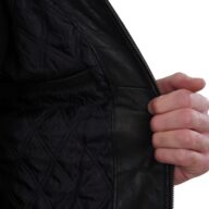 ALPHA VINTAGE SHEEP BLACK - AUTHENTIC MENS BLACK LEATHER JACKET