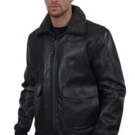 JULIET COWHIDE BLACK - AUTHENTIC MENS BLACK LEATHER JACKET