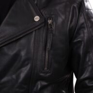 CHARLIE BUFFALO BLACK - AUTHENTIC MENS BLACK LEATHER JACKET