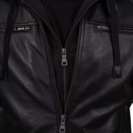 KAPPA BUFFALO BLACK - AUTHENTIC MENS BLACK LEATHER JACKET