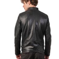 S-ALPHA SHEEP BLACK - AUTHENTIC BLACK MENS LEATHER JACKET