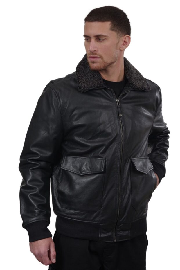 JULIET COWHIDE BLACK - AUTHENTIC MENS BLACK LEATHER JACKET