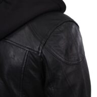 KAPPA BUFFALO BLACK - AUTHENTIC MENS BLACK LEATHER JACKET