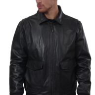 JULIET COWHIDE BLACK - AUTHENTIC MENS BLACK LEATHER JACKET
