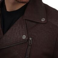 OSCAR SHEEP VINTAGE BROWN - AUTHENTIC MENS BLACK LEATHER JACKET