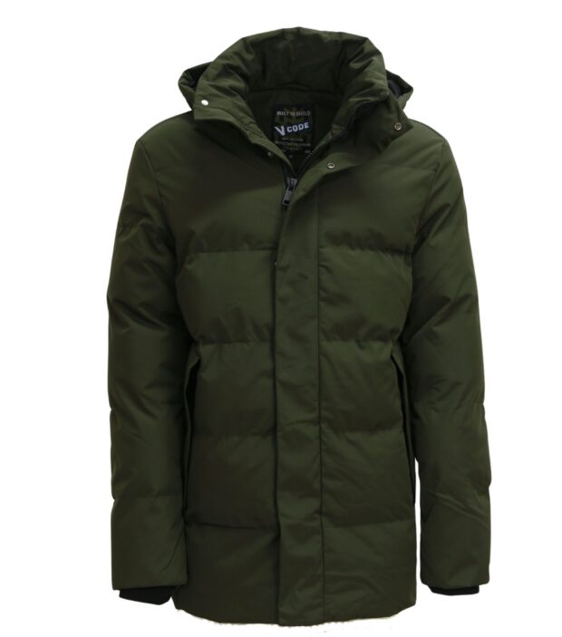 V230 OLIVE MENS PUFFER PARKA VCODE
