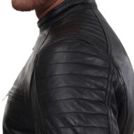 DELTA SHEEP BLACK - AUTHENTIC MENS BLACK LEATHER JACKET