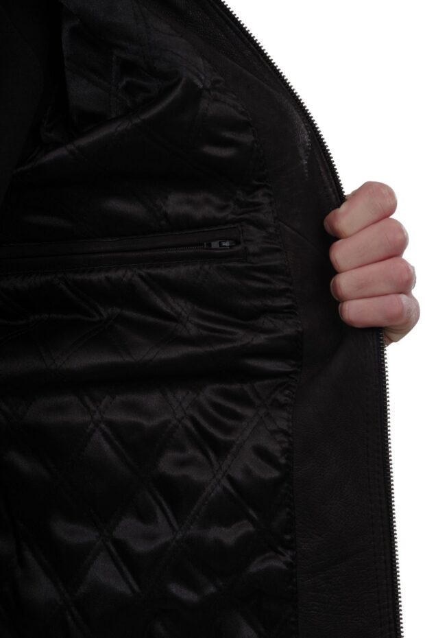 YANKEE SHEEP VINTAGE BLACK - AUTHENTIC MENS BLACK LEATHER JACKET