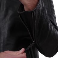 DELTA SHEEP BLACK - AUTHENTIC MENS BLACK LEATHER JACKET
