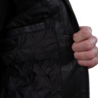 DELTA SHEEP BLACK - AUTHENTIC MENS BLACK LEATHER JACKET
