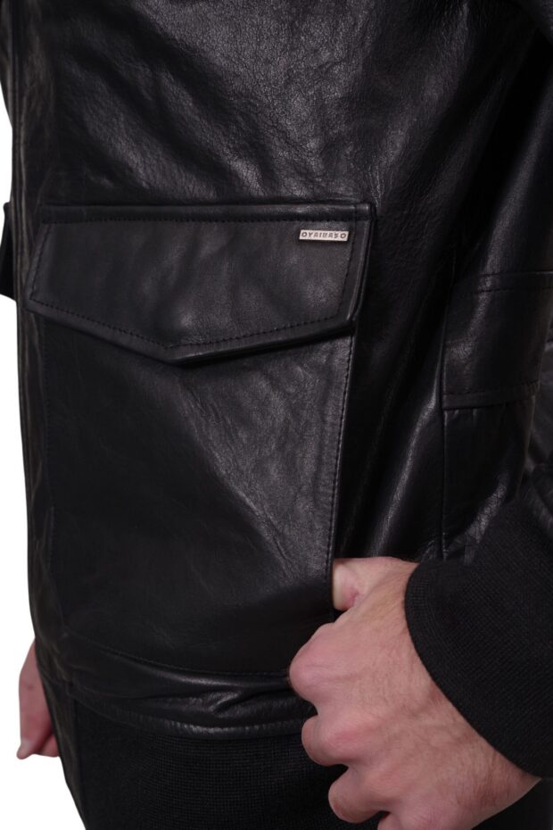 JULIET BUFFALO BLACK - AUTHENTIC MENS BLACK LEATHER JACKET