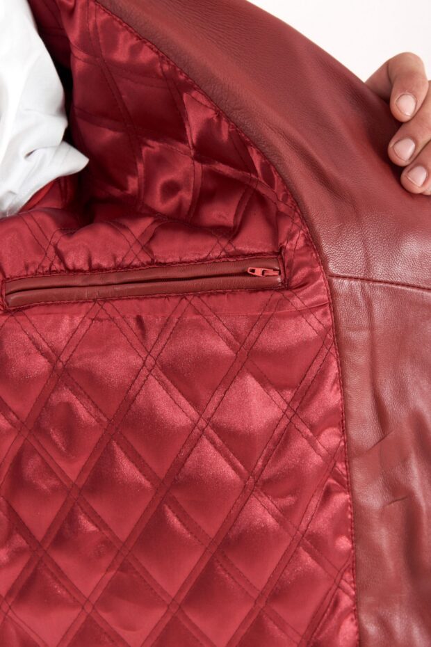 CHARLIE SHEEP RED - AUTHENTIC MENS RED LEATHER JACKET