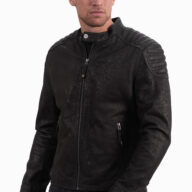 YANKEE SHEEP VINTAGE BLACK - AUTHENTIC MENS BLACK LEATHER JACKET