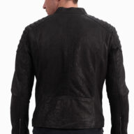YANKEE SHEEP VINTAGE BLACK - AUTHENTIC MENS BLACK LEATHER JACKET