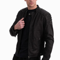 YANKEE SHEEP VINTAGE BLACK - AUTHENTIC MENS BLACK LEATHER JACKET