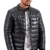 ADRIANO SHEEP BLACK - AUTHENTIC MEN'S BLACK LEATHER JACKET