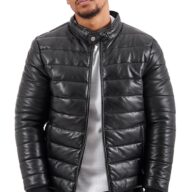 ADRIANO SHEEP BLACK - AUTHENTIC MEN'S BLACK LEATHER JACKET