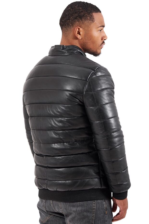 ADRIANO SHEEP BLACK - AUTHENTIC MEN'S BLACK LEATHER JACKET