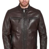 ALPHA SHEEP BROWN - AUTHENTIC MENS BROWN LEATHER JACKET