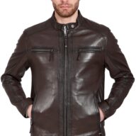ALPHA SHEEP BROWN - AUTHENTIC MENS BROWN LEATHER JACKET