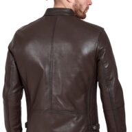 ALPHA SHEEP BROWN - AUTHENTIC MENS BROWN LEATHER JACKET