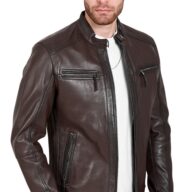 ALPHA SHEEP BROWN - AUTHENTIC MENS BROWN LEATHER JACKET