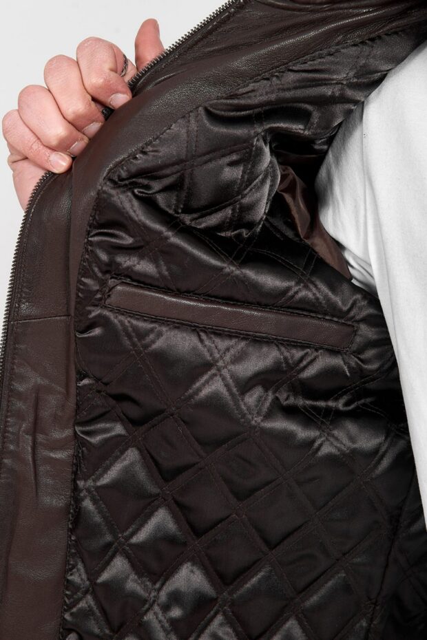 ALPHA SHEEP BROWN - AUTHENTIC MENS BROWN LEATHER JACKET
