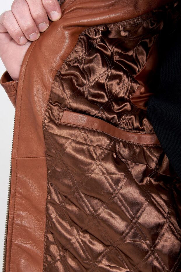 ALPHA SHEEP COGNAC - AUTHENTIC MENS COGNAC LEATHER JACKET