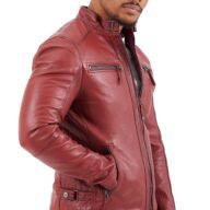 ALPHA SHEEP RED - AUTHENTIC MENS RED LEATHER JACKET
