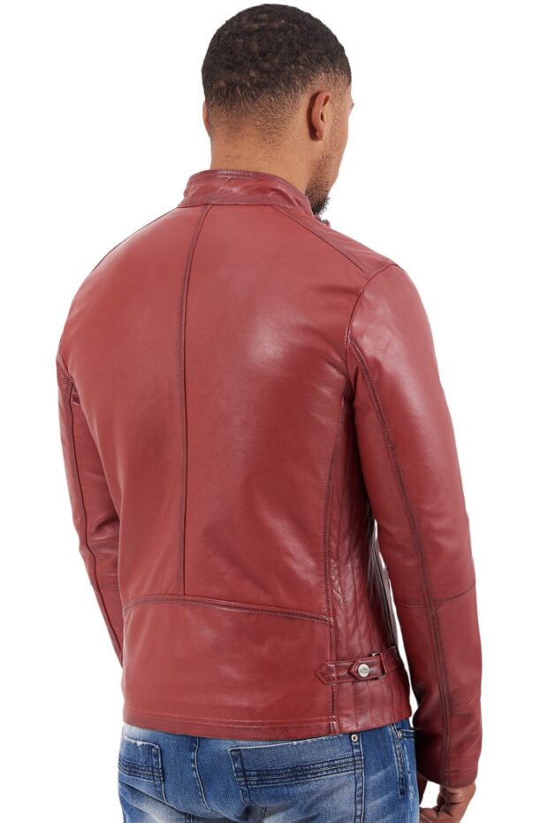 ALPHA SHEEP RED - AUTHENTIC MENS RED LEATHER JACKET