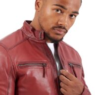 ALPHA SHEEP RED - AUTHENTIC MENS RED LEATHER JACKET