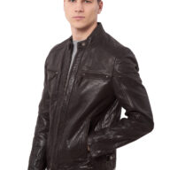 ALPHA BUFFALO BROWN - AUTHENTIC MENS BROWN LEATHER JACKET
