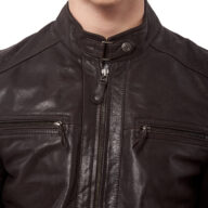 ALPHA BUFFALO BROWN - AUTHENTIC MENS BROWN LEATHER JACKET