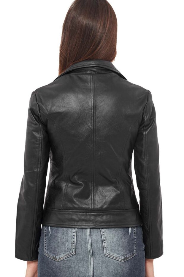 ATHINA BUFFALO BLACK - AUTHENTIC WOMENS BLACK LEATHER JACKET