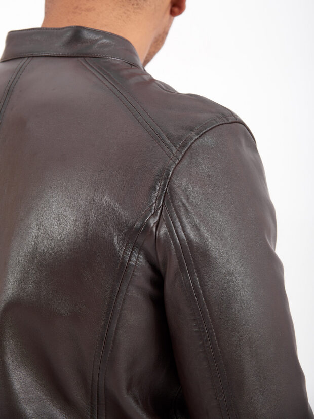 BIG HOOD SHEEP BROWN - AUTHENTIC MENS LEATHER JACKET